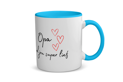 opa ik vind jou super lief Koffiemok - Theemok