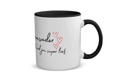 bonusvader ik vind jou super lief Koffiemok - Theemok