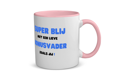 super blij met een lieve bonusvader zoals jij Koffiemok - Theemok