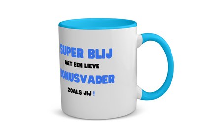 super blij met een lieve bonusvader zoals jij Koffiemok - Theemok