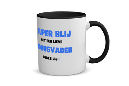 super blij met een lieve bonusvader zoals jij Koffiemok - Theemok