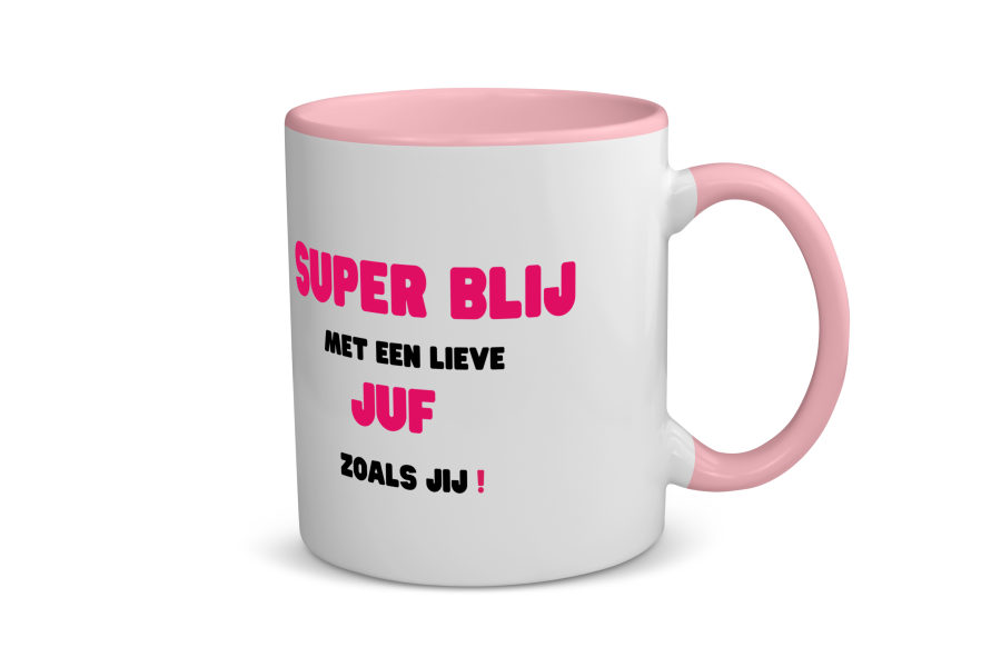 super blij met een lieve juf zoals jij Koffiemok - Theemok