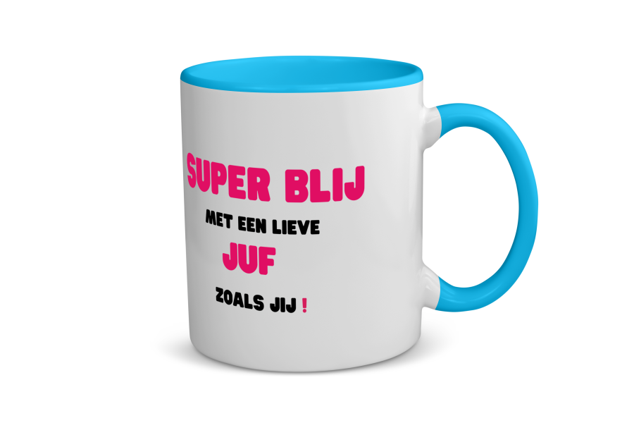 super blij met een lieve juf zoals jij Koffiemok - Theemok