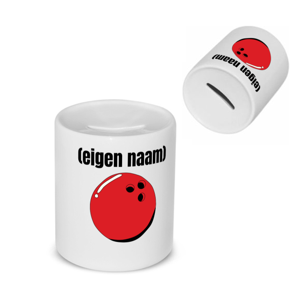bowlingbal met eigen naam Spaarpot