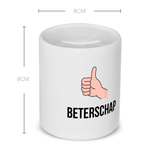 beterschap duimpje omhoog Spaarpot