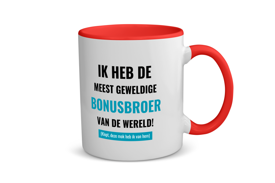 ik heb de meest geweldige bonusbroer van wereld (klopt, deze mok heb ik van hem) Koffiemok - Theemok