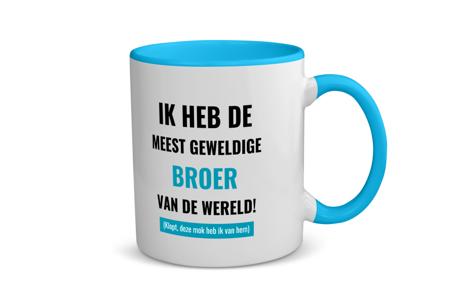 ik heb de meest geweldige broer van wereld (klopt, deze mok heb ik van hem) Koffiemok - Theemok