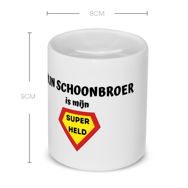 mijn schoonbroer is mijn superheld Spaarpot