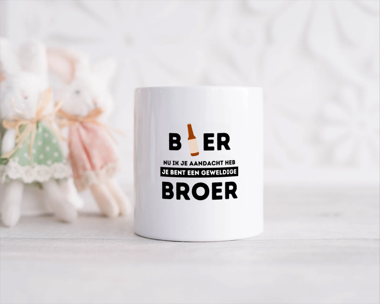 bier, nu ik je aandacht heb je bent een geweldige broer Spaarpot