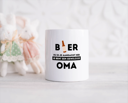 bier, nu ik je aandacht heb je bent een geweldige oma Spaarpot