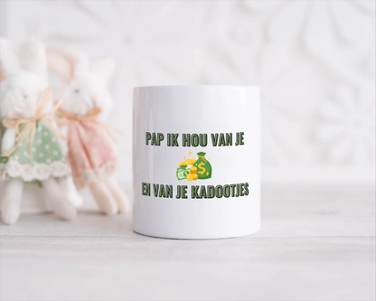 pap ik hou van je en van je kadootjes Spaarpot