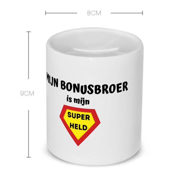 mijn bonusbroer is mijn superheld Spaarpot