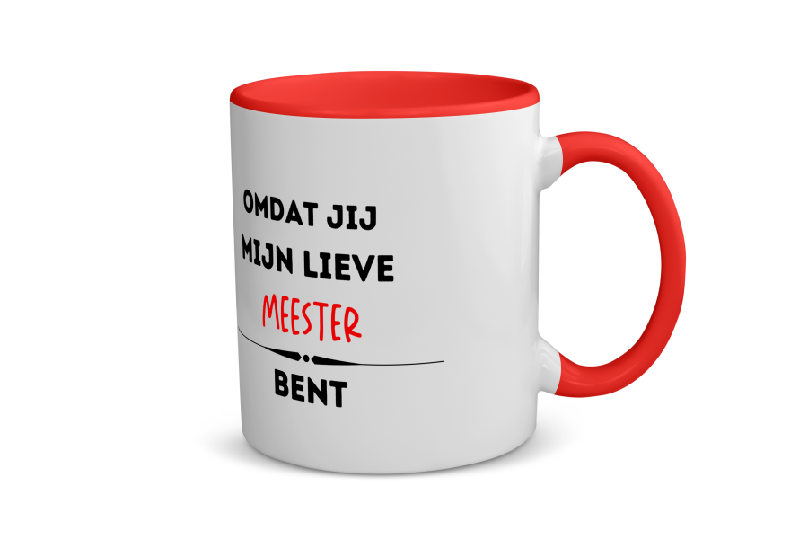 omdat jij mijn lieve meester bent Koffiemok - Theemok