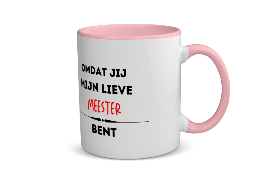 omdat jij mijn lieve meester bent Koffiemok - Theemok