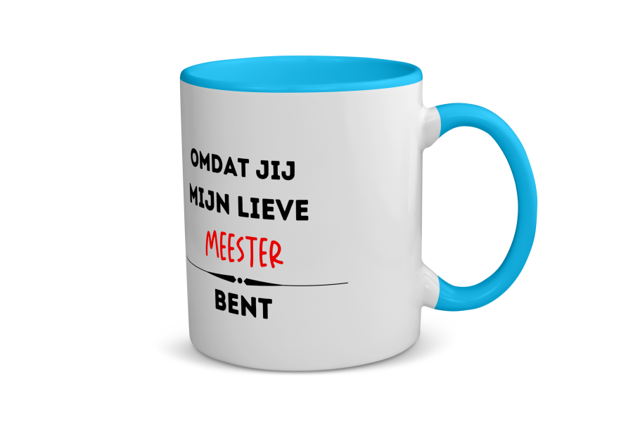 omdat jij mijn lieve meester bent Koffiemok - Theemok