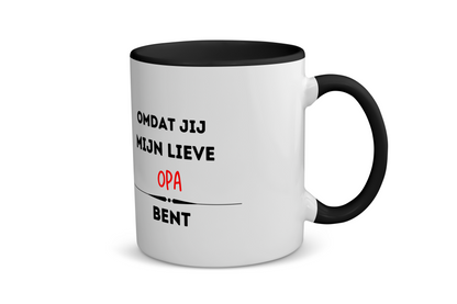 omdat jij mijn lieve opa bent Koffiemok - Theemok