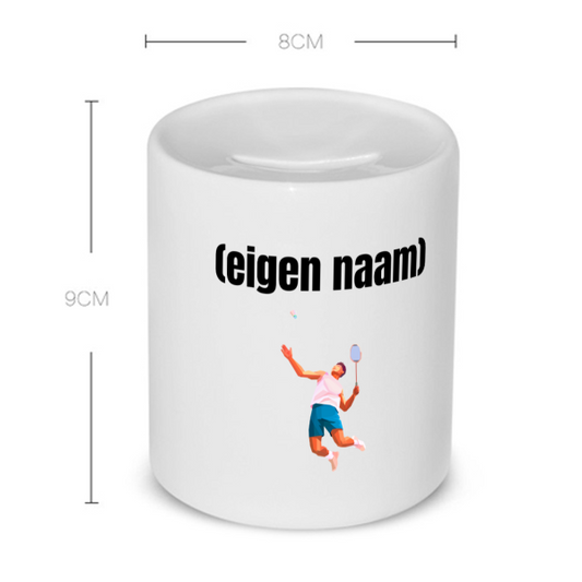badminton met man Spaarpot