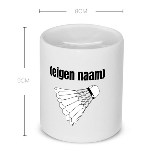 badminton shuttle met eigen naam Spaarpot