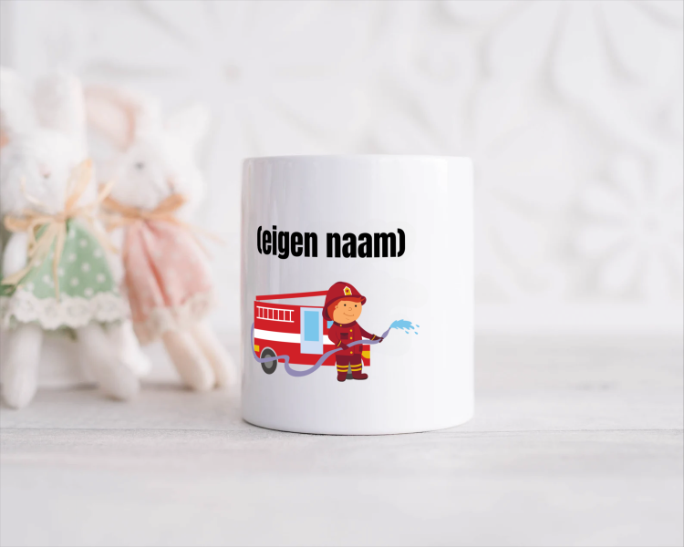 brandweerman met brandweerwagen Spaarpot