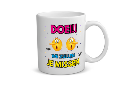 doei emoji Koffiemok - Theemok