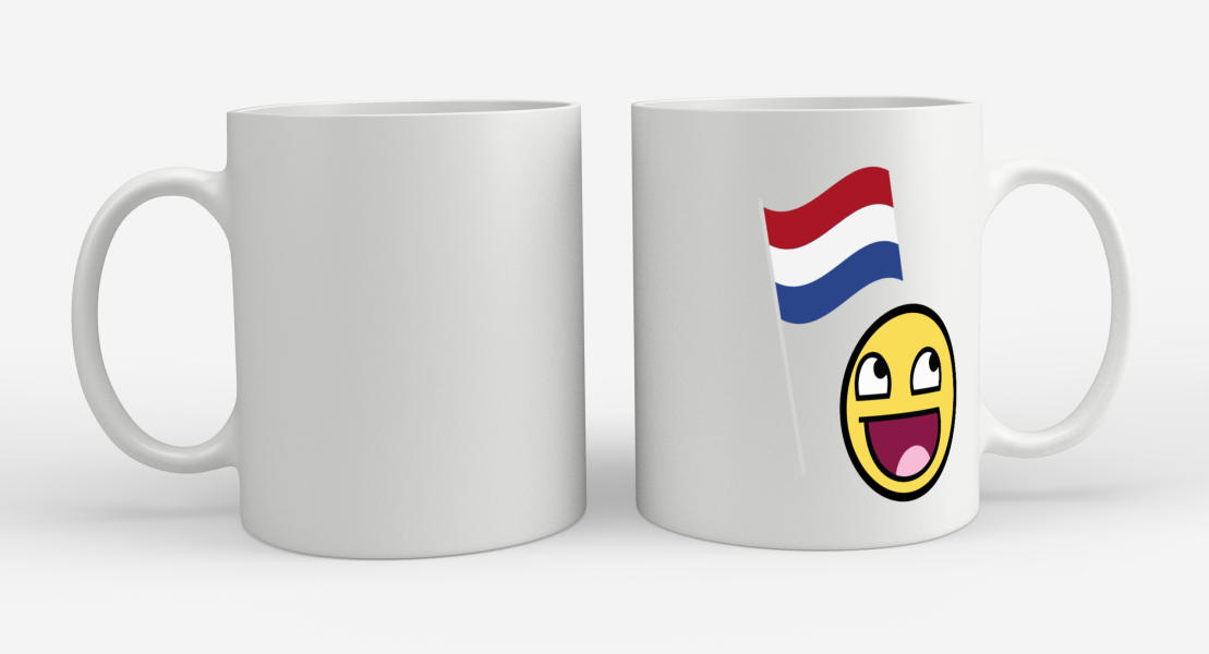 nederlandse vlag smiley Koffiemok - Theemok