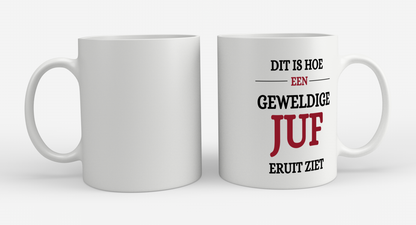 geweldige juf eruit ziet Koffiemok - Theemok