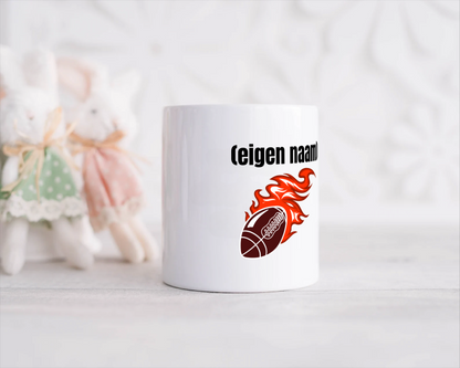 rugbybal vuur met eigen naam Spaarpot