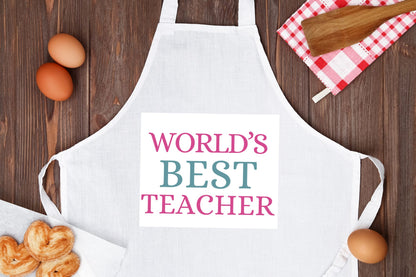 world's best teacher Keukenschort