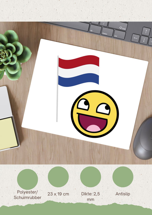 nederlandse vlag smiley Muismat