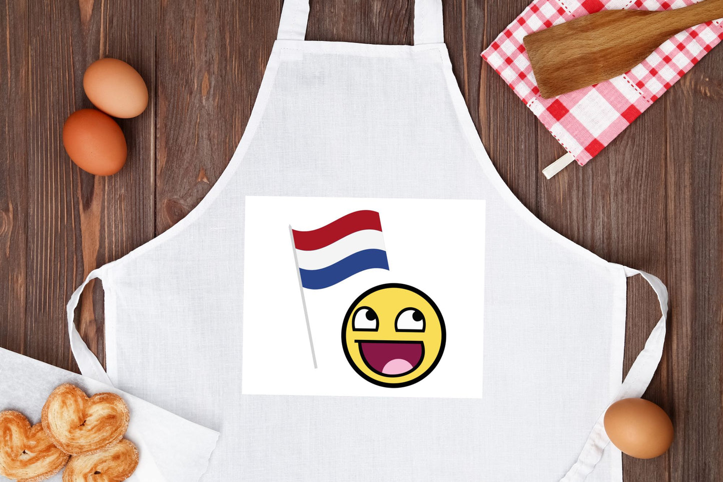 nederlandse vlag smiley Keukenschort