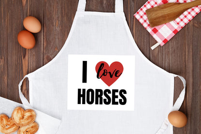 i love horses Keukenschort