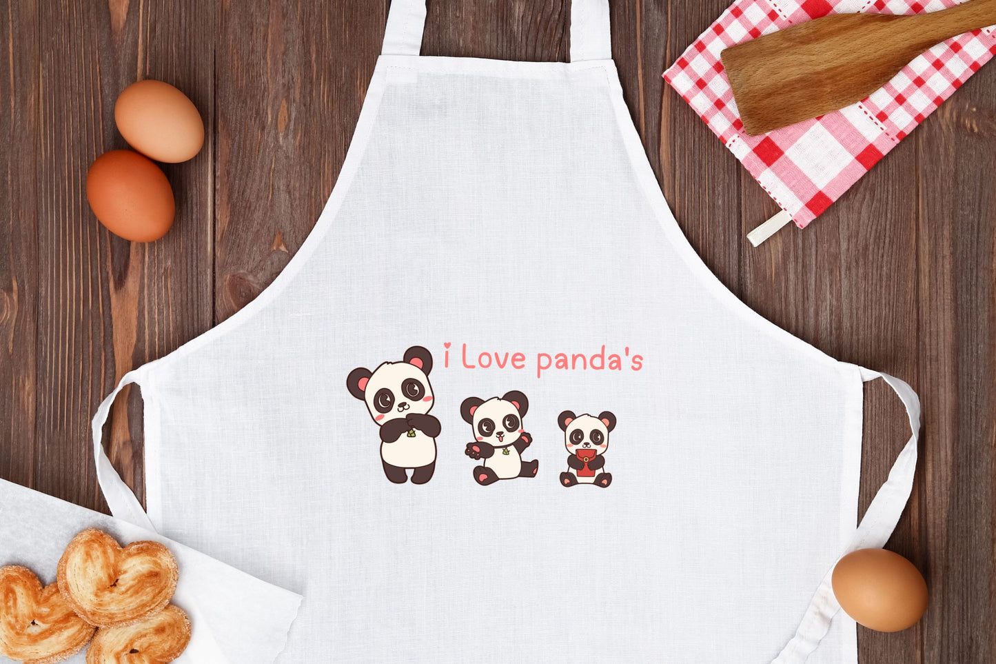 i love panda's Keukenschort