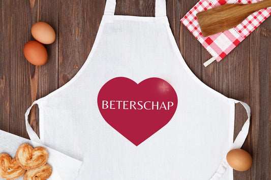 beterschap hartje Keukenschort
