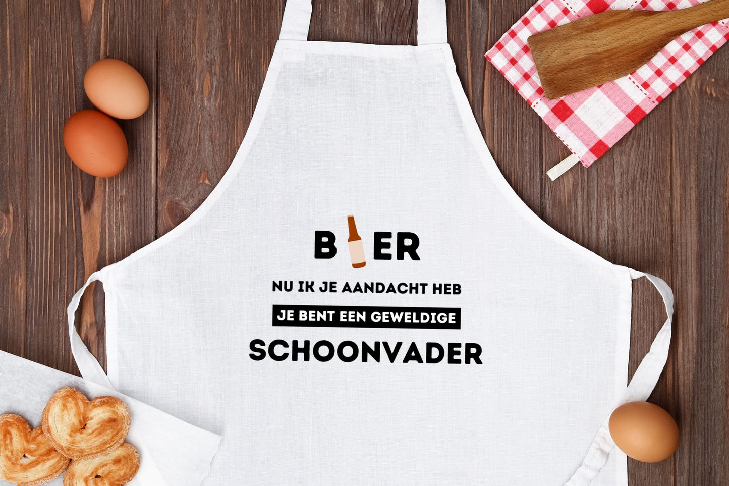 bier, nu ik je aandacht heb je bent een geweldige schoonvader Keukenschort