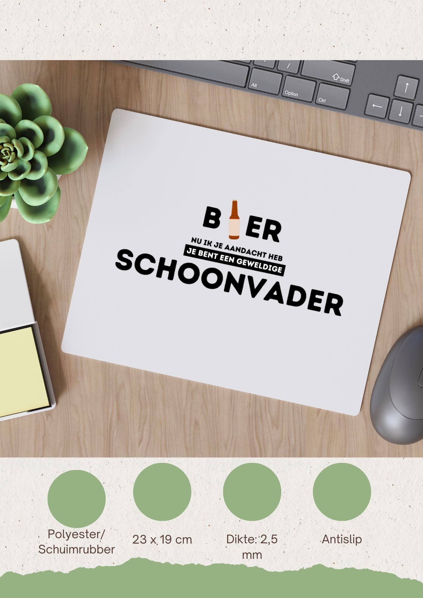 bier, nu ik je aandacht heb je bent een geweldige schoonvader Muismat