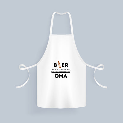 bier, nu ik je aandacht heb je bent een geweldige oma Keukenschort