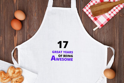 17 great years of being awesome Keukenschort