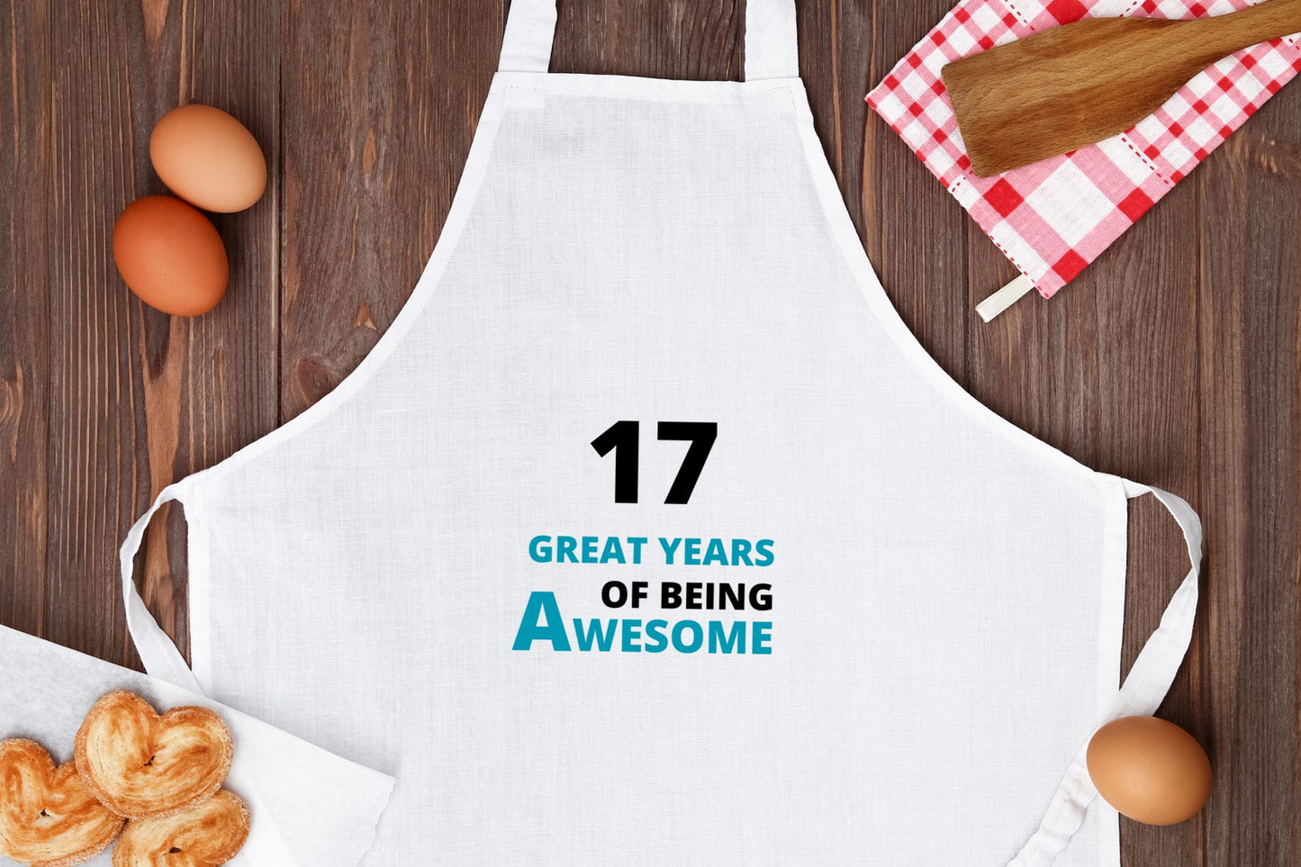 17 great years of being awesome Keukenschort