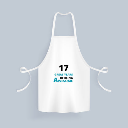 17 great years of being awesome Keukenschort