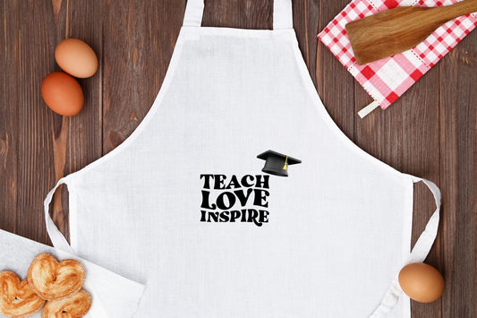 teach love inspire Keukenschort