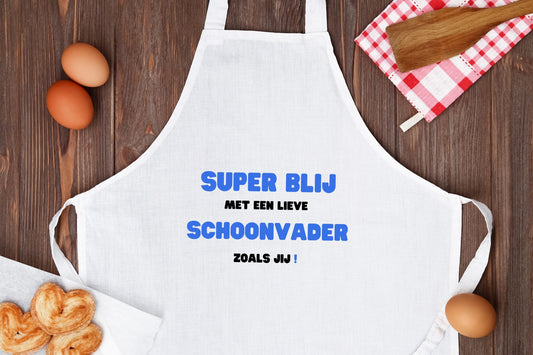 super blij met een lieve schoonvader zoals jij Keukenschort