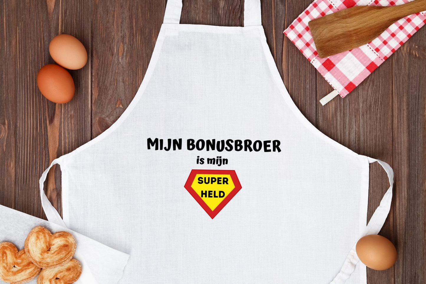 mijn bonusbroer is mijn superheld Keukenschort