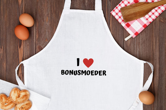 i love bonusmoeder Keukenschort