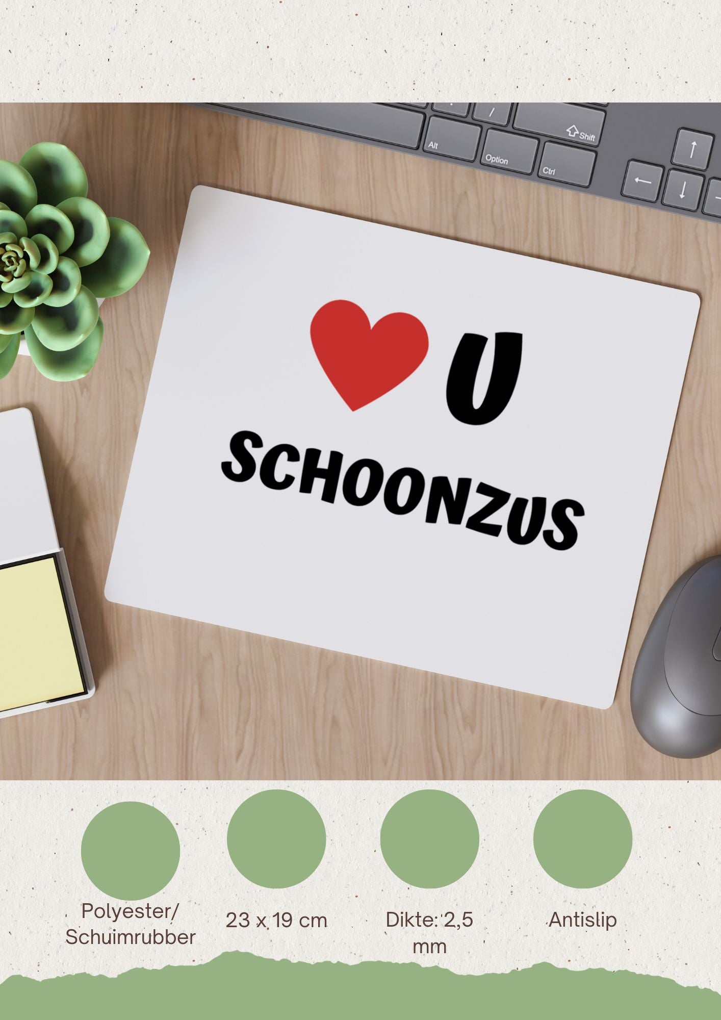 love u schoonzus Muismat