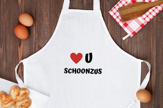 love u schoonzus Keukenschort