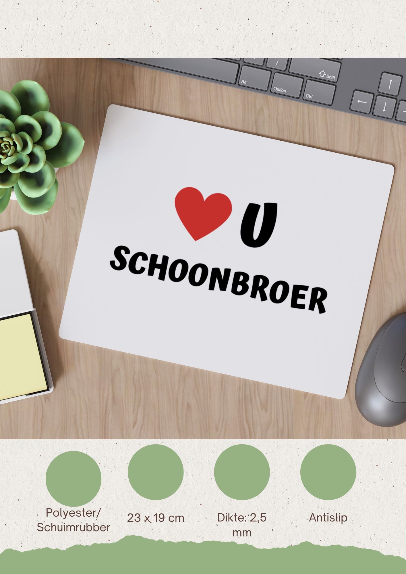 love u schoonbroer Muismat