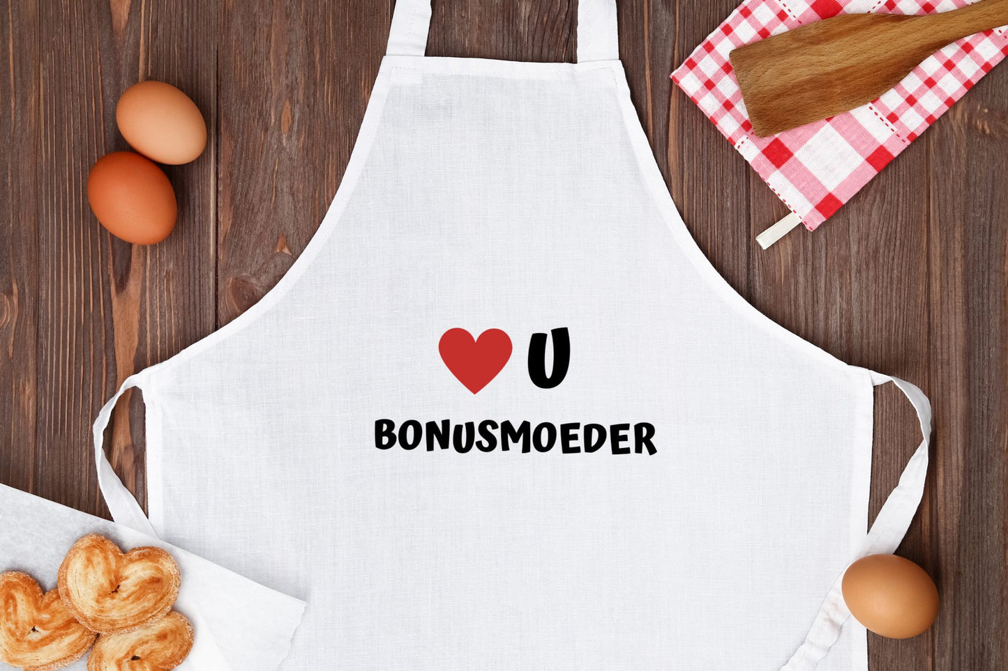 love u bonusmoeder Keukenschort