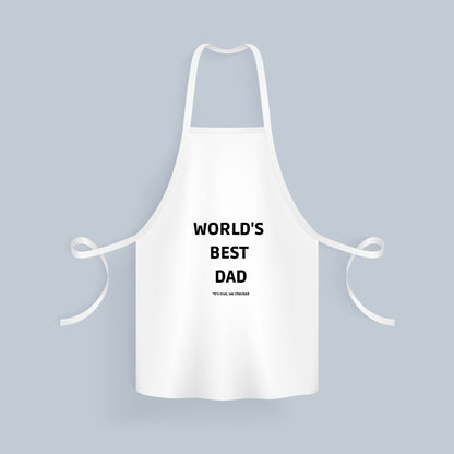 world's best dad it's true we checked Keukenschort