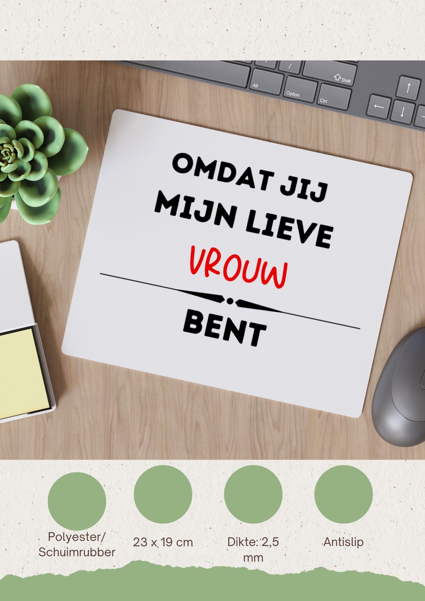 omdat jij mijn lieve vrouw bent Muismat