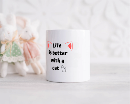 life is better with a cat Spaarpot